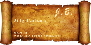 Jilg Barbara névjegykártya